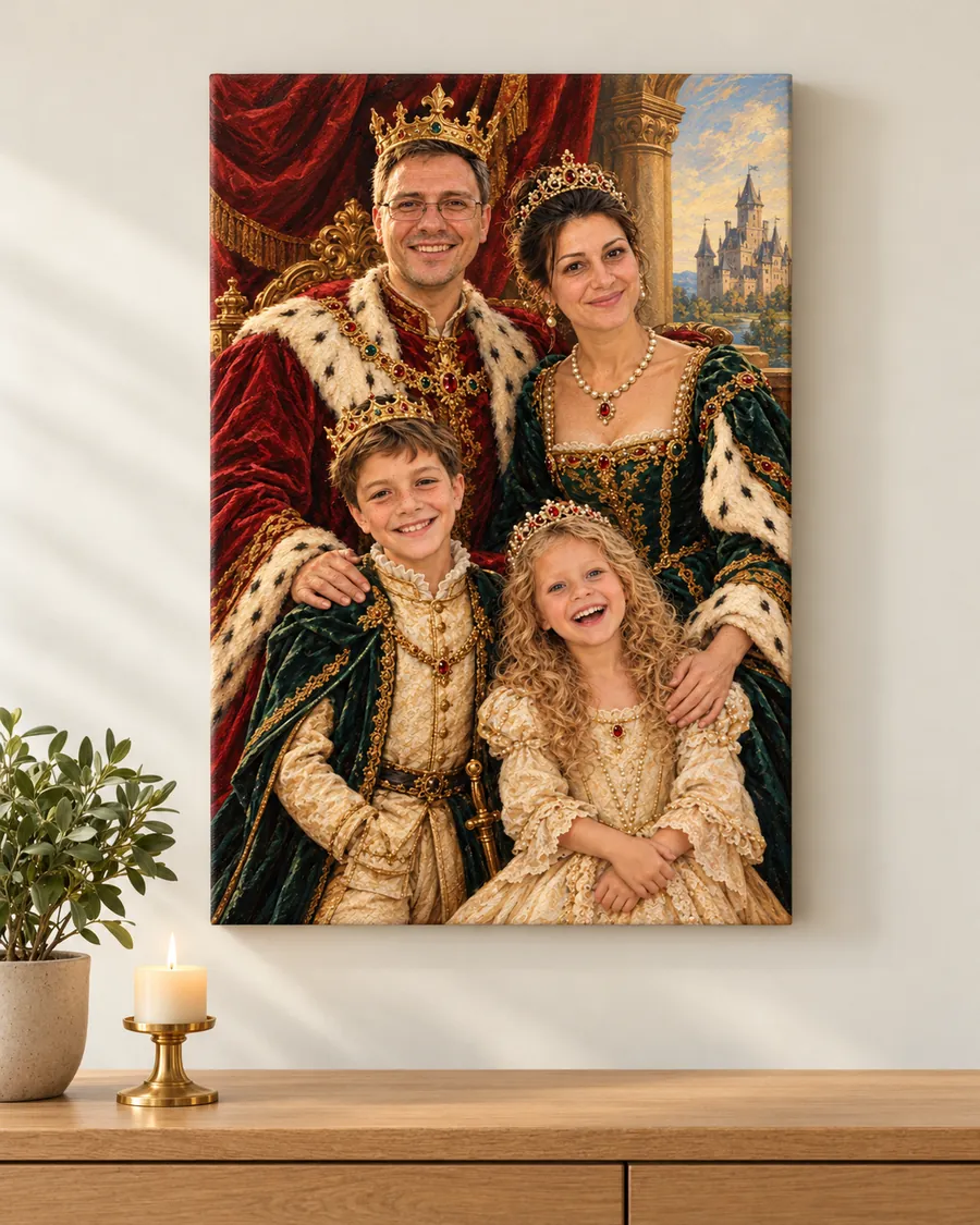 Portret regal pictat