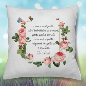 Pernă Personalizată cu mesaj pentru Nașa