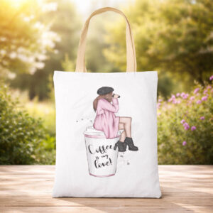 Sacoșă Canvas Personalizată - Cofee is my love