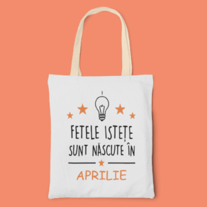 Sacoșă Canvas Personalizată cu text - Fetele Istețe