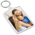 Breloc plastic cu insertie dreptunghi