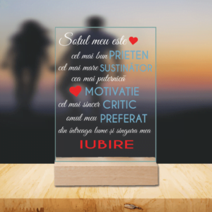 Plachetă Acrilică Personalizată - Trofeu Soț