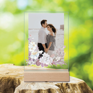 Plachetă Acrilică Personalizată cu o poză - Ramă florală