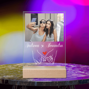 Plachetă Acrilică Personalizată cu o poză și nume - Pinky Promise