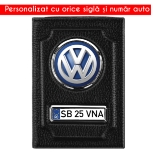Port Document 3 în 1 tip portofel personalizat cu orice siglă și număr auto
