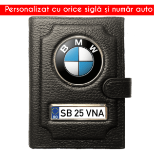 Port Document 3 în 1 cu sistem de inchidere - Personalizat cu orice siglă și număr auto
