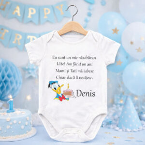 Body Personalizat cu mesaj - Donald Duck