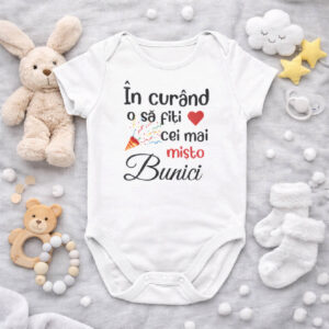 Body Personalizat cu mesaj pentru viitori bunici