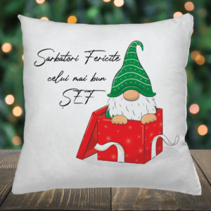 Pernă Personalizată cu mesaj - Gnom Boss