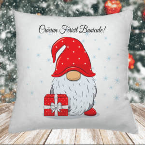 Pernă Personalizată cu mesaj - Red Gnom