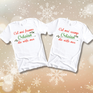 Set Tricouri Cuplu Personalizate - Christmas Story