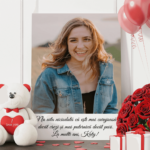 Tablou Canvas Personalizat cu o poză și mesaj - portret