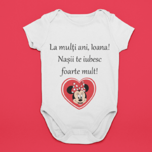 Body Personalizat cu mesaj - Minnie Mouse