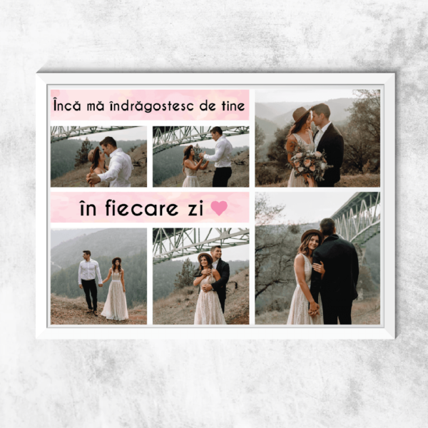 tablou-personalizat-landscape-6-poze-mesaj-pink-love-V4