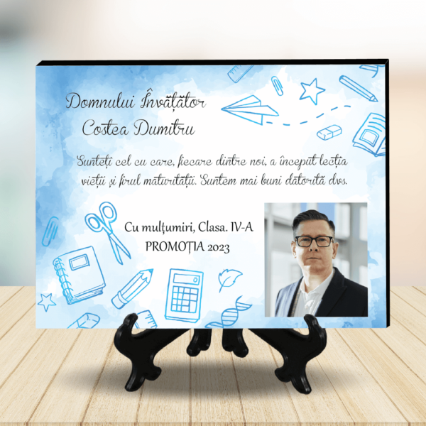 placheta-foto-personalizata-poza-mesaj-invatator-v1