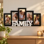 Rama foto FAMILY personalizata cu 5 poze, rama-family-b-comoda