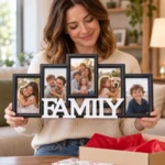 Rama foto FAMILY personalizata cu 5 poze, rama-family-maini