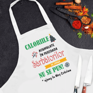 Șorț Personalizat pentru Crăciun – Fără Calorii