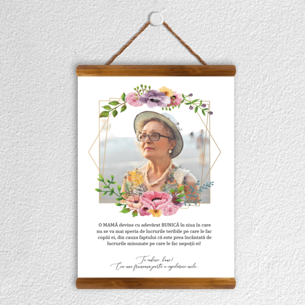poster-boho-personalizat-poza-mesaj-pentru-bunica-v2