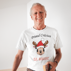 Tricou Personalizat Primul Crăciun ca Bunic