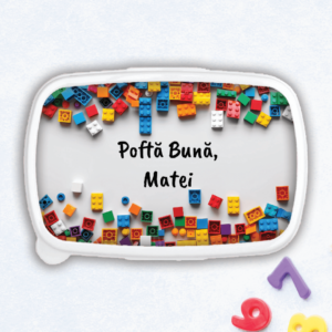 Lunch Box Personalizat cu mesaj - Lego