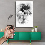 Canvas – Portret Watercolor Alb-Negru-printbox-1