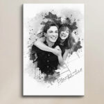 Canvas – Portret Watercolor Alb-Negru-printbox-7