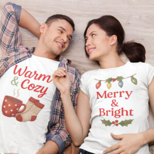 Set Tricouri Cuplu Personalizate – Winter Vibes