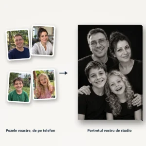 Pozele de telefon ale fiecăruia și portretul de familie făcut din ele
