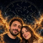 Detaliu: harta cerului cu constelațiile, deasupra cuplului Detaliu: harta cerului cu constelațiile, deasupra cuplului